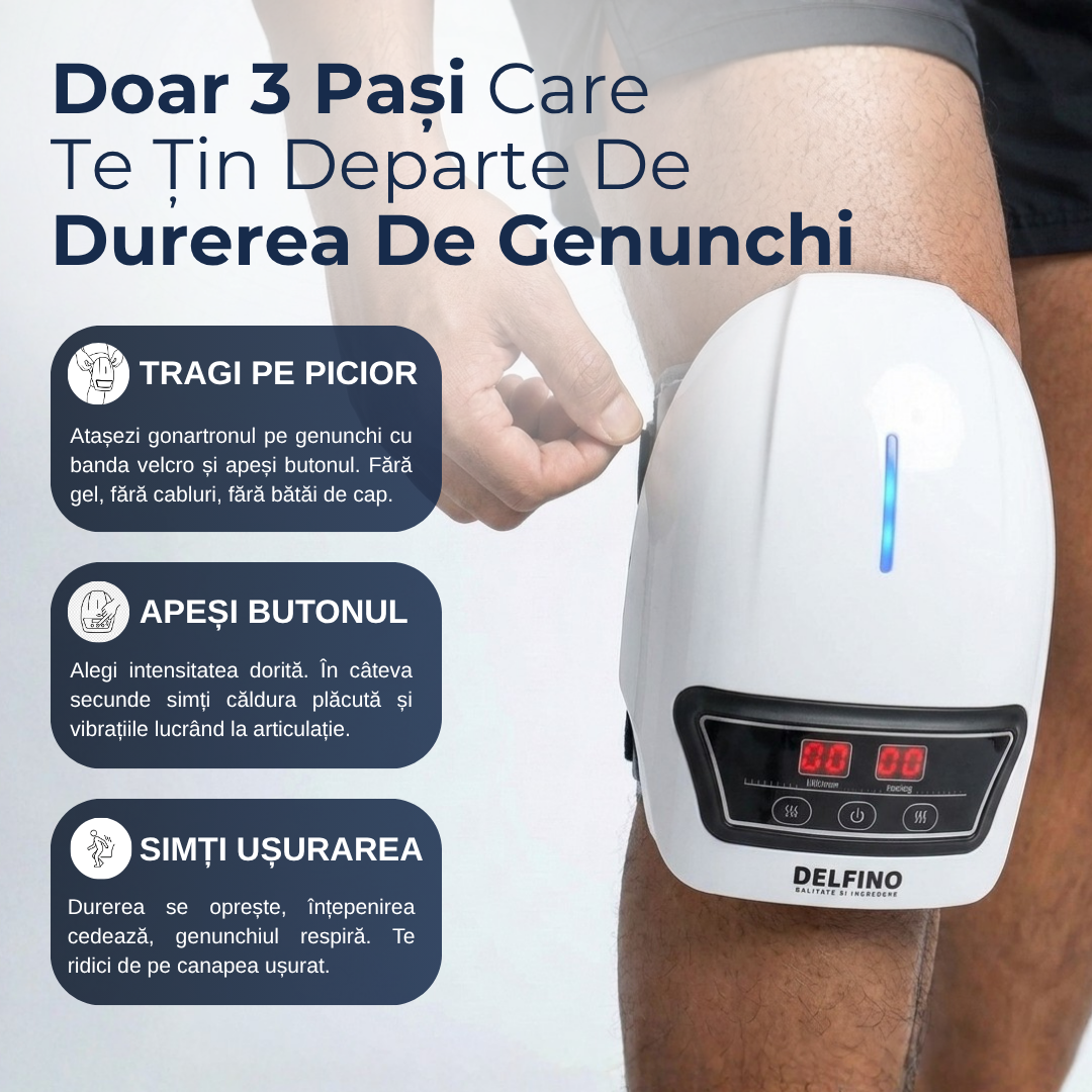 Gonartron de masaj pentru genunchi - Delfino®
