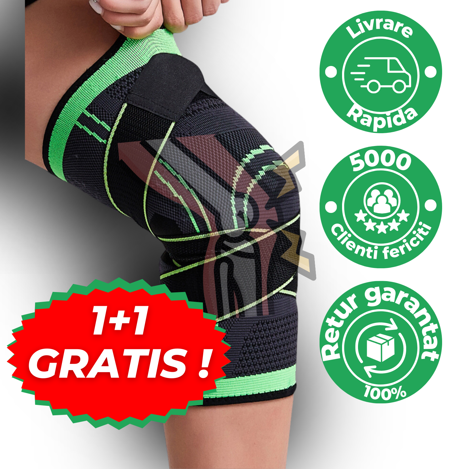 Proteza cu Compresie Genunchi - Delfino®