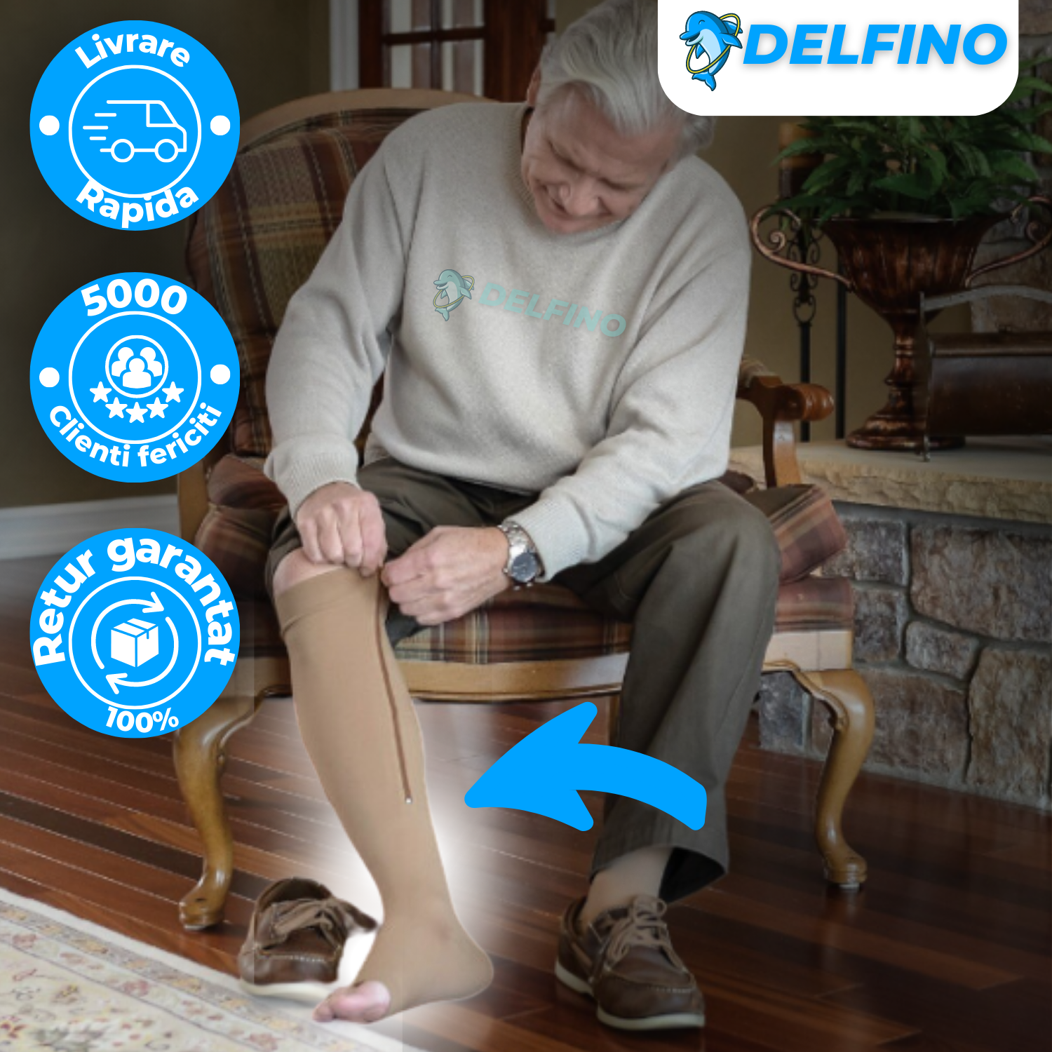 Sosete pentru Varice si Dureri - Delfino®