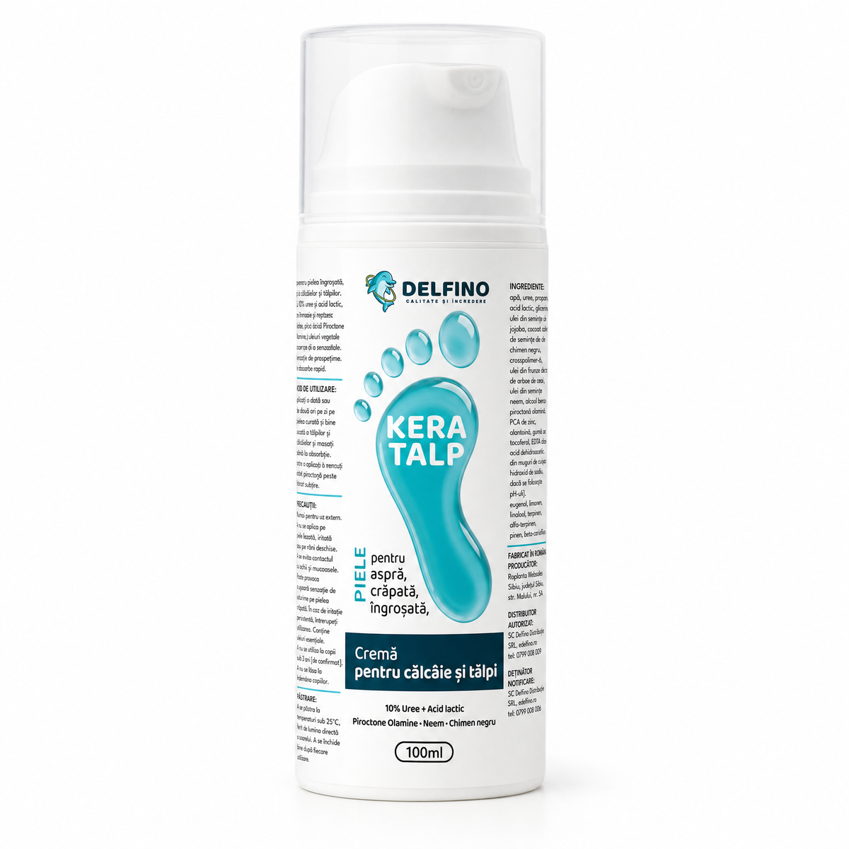 KeraTalp – Cremă Keratolitică pentru Picioare cu Uree 10% și Acid Lactic